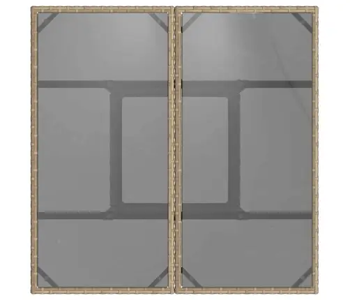 5 Daļīgu Dārza Ēdamgalds Bēšs Poli Rotangpalma Vidaxl