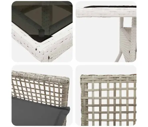 Aia Söögilaudade Komplekt 5 Pcs Helehall Polürotang