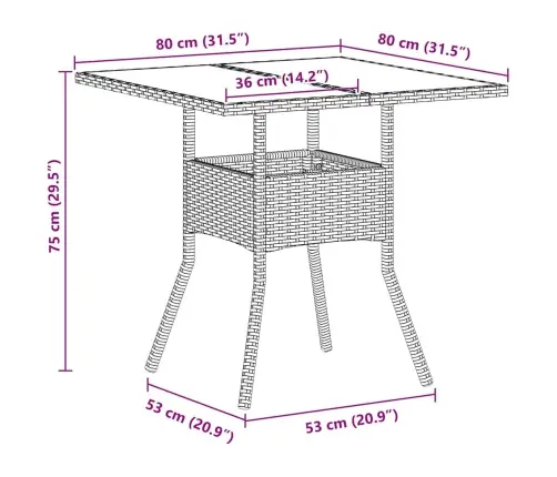 Aia Söögilaudade Komplekt 5 Pcs Helehall Polürotang