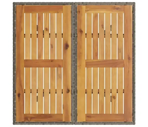 3 Daļu Dārza Ēdamset Ar Spilveniem Pelēkā Poli Rotangpalmas Vidaxl