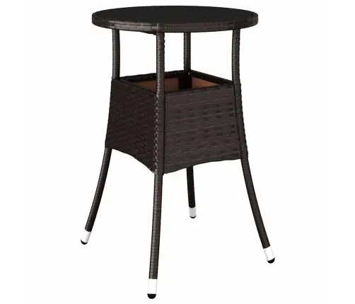 Aia Söögilaudade Komplekt 3 Pcs Pruun Polürotang