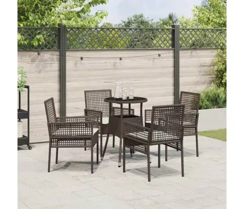 Aia Söögilaudade Komplekt 5 Pcs Pruun Polürotang