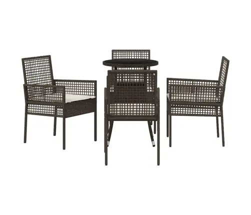 Aia Söögilaudade Komplekt 5 Pcs Pruun Polürotang