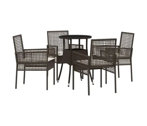 Aia Söögilaudade Komplekt 5 Pcs Pruun Polürotang