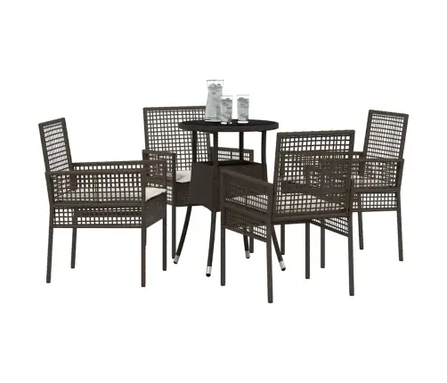 Aia Söögilaudade Komplekt 5 Pcs Pruun Polürotang