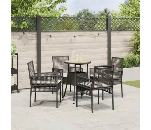 Aia Söögilaudade Komplekt 5 Pcs Must Polürotang