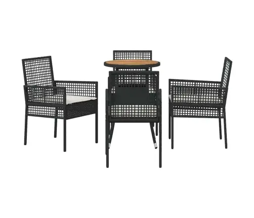 Aia Söögilaudade Komplekt 5 Pcs Must Polürotang