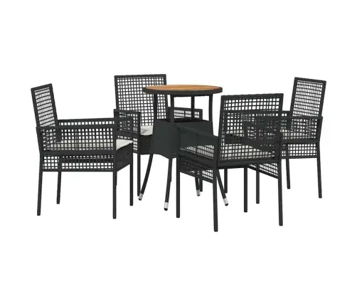 Aia Söögilaudade Komplekt 5 Pcs Must Polürotang