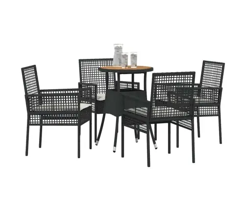 Aia Söögilaudade Komplekt 5 Pcs Must Polürotang