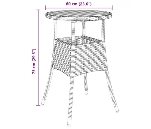 Aia Söögilaudade Komplekt 5 Pcs Must Polürotang