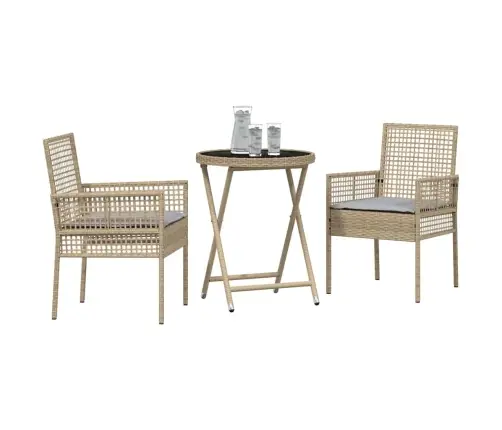 Aia Bistroo Komplekt 3 Pcs Beež Polürotang