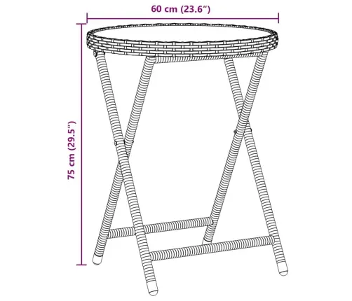 Aia Bistroo Komplekt 3 Pcs Beež Polürotang
