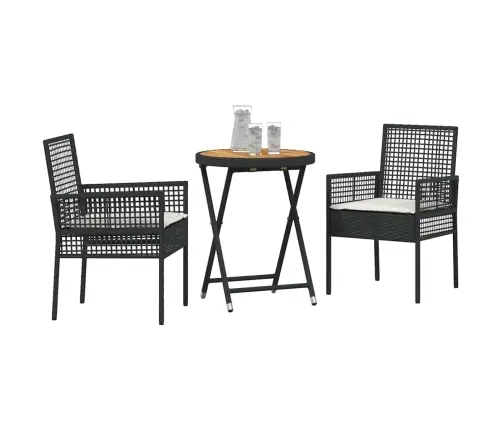 Aia Bistroo Komplekt 3 Pcs Must Polürotang