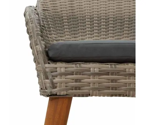 Dārza Krēsli Ar Spilveniem 2 Gabali Melns Polirattan Vidaxl