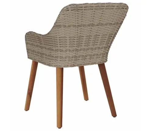 Dārza Krēsli Ar Spilveniem 2 Gabali Melns Polirattan Vidaxl