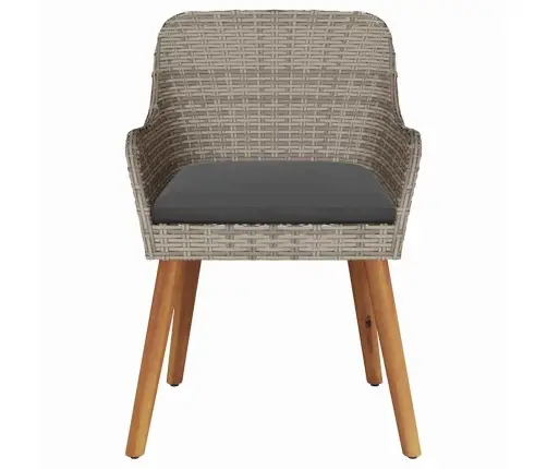 Dārza Krēsli Ar Spilveniem 2 Gabali Melns Polirattan Vidaxl