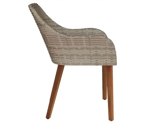 Dārza Krēsli Ar Spilveniem 2 Gabali Melns Polirattan Vidaxl