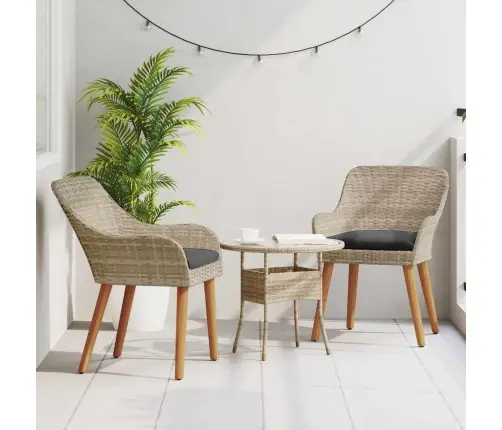 Dārza Krēslu Komplekts Ar Spilveniem 2 Gabali Gaiši Pelēks Poliratan Vidaxl