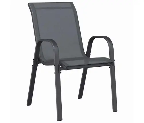 3 Daļu Dārza Bistro Komplekts Antracīts Tekstilēns Un Tērauds Vidaxl