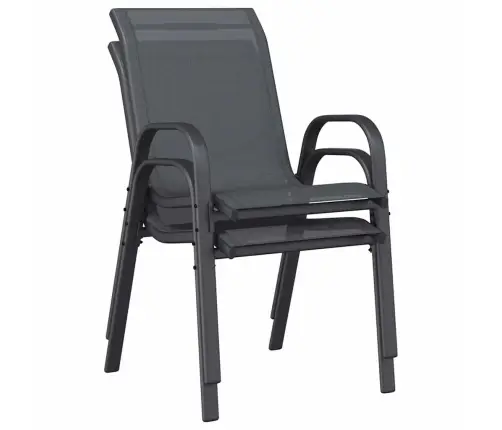 3 Daļu Dārza Bistro Komplekts Antracīts Tekstilēns Un Tērauds Vidaxl