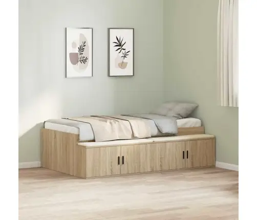 Uzglabāšanas Gultas Rāmis Sonoma Ozols 100X200 Cm Vidaxl