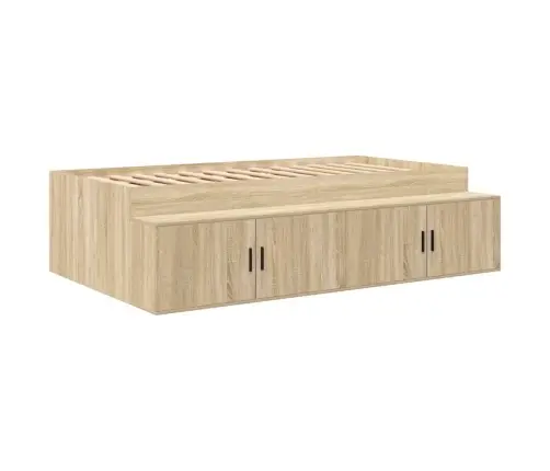 Uzglabāšanas Gultas Rāmis Sonoma Ozols 100X200 Cm Vidaxl