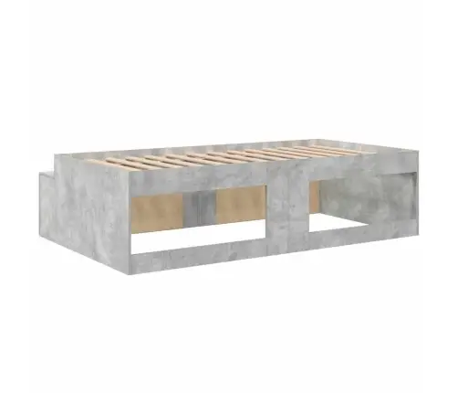 Lovos Rėmas Betono Pilka 100 X 200 Cm Apdirbta Mediena