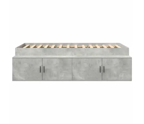 Lovos Rėmas Betono Pilka 100 X 200 Cm Apdirbta Mediena