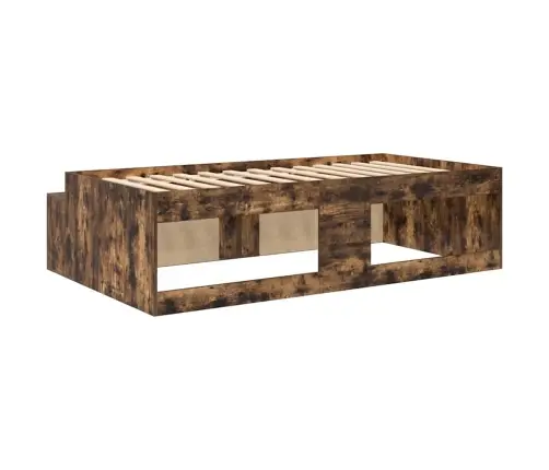 Uzglabāšanas Gultas Rāmis Dūmots Ozols 100X200 Cm Vidaxl