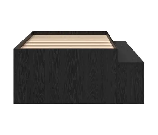 Voodi Raam Sahtliga Must Tamm 90 X 200 Cm Tehispuit