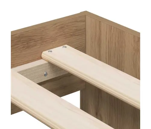 Gultas Rāmis Artisānā Ozols 90 X 200 Cm Inženierijas Koks Vidaxl