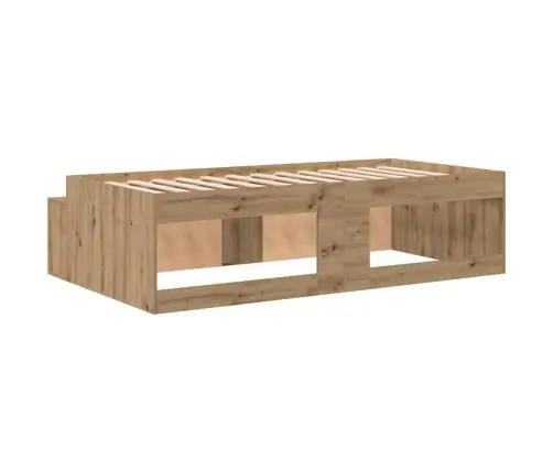 Gultas Rāmis Artisānā Ozols 90 X 200 Cm Inženierijas Koks Vidaxl