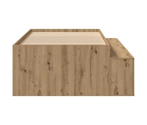 Gultas Rāmis Artisānā Ozols 90 X 200 Cm Inženierijas Koks Vidaxl