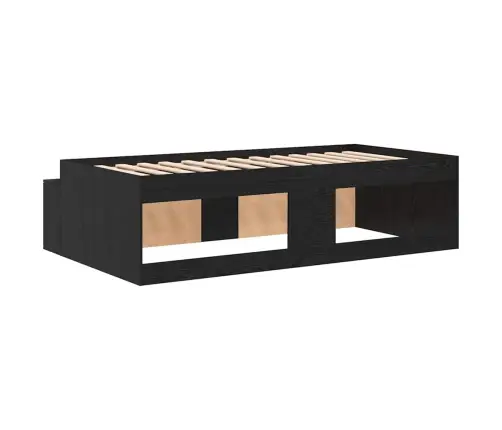 Voodi Raam Sahtliga Must Tamm 80 X 200 Cm Tehispuit