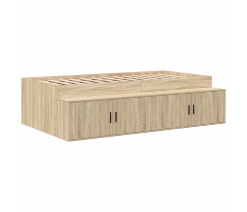 Voodi Hoiukohaga Raam Sonoma Tamm 80 X 200 Cm Tehispuit