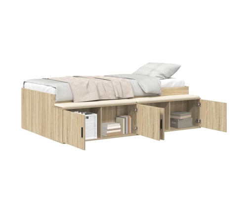 Voodi Hoiukohaga Raam Sonoma Tamm 80 X 200 Cm Tehispuit