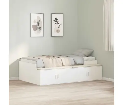 Uzglabāšanas Gultas Rāmis Balts 90X190 Cm Vidaxl
