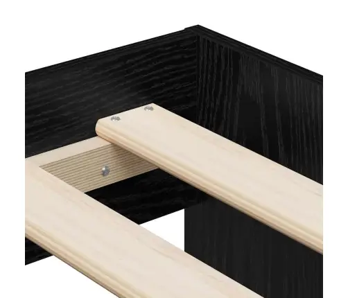 Uzglabāšanas Gultas Rāmjis Melnā Ozola 90X190 Cm Vidaxl
