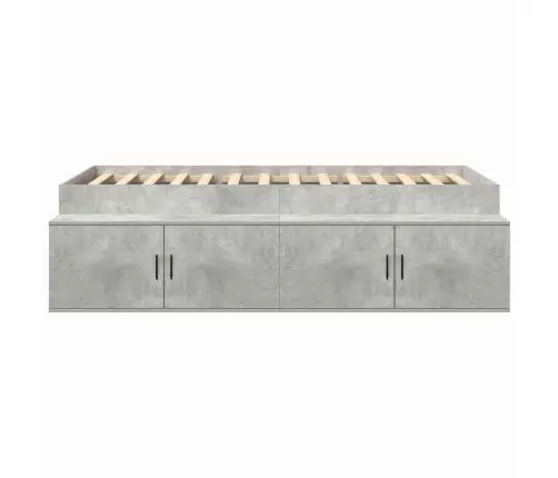 Uzglabāšanas Gultas Rāmis Betona Pelēks 90X190 Cm Vidaxl