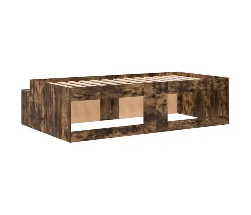 Uzglabāšanas Gultas Rāmis Dūmota Ozola 90X190 Cm Vidaxl