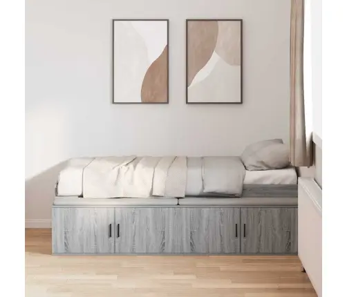 Uzglabāšanas Gultas Rāmis Pelēka Sonoma 90X190 Cm Vidaxl