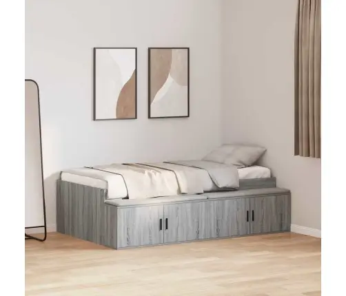Uzglabāšanas Gultas Rāmis Pelēks Sonoma 75X190 Cm Vidaxl