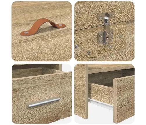 Gultas Ar Uzglabāšanas Vietu Ar Atvilktni Sonoma Ozols 100 X 200 Cm