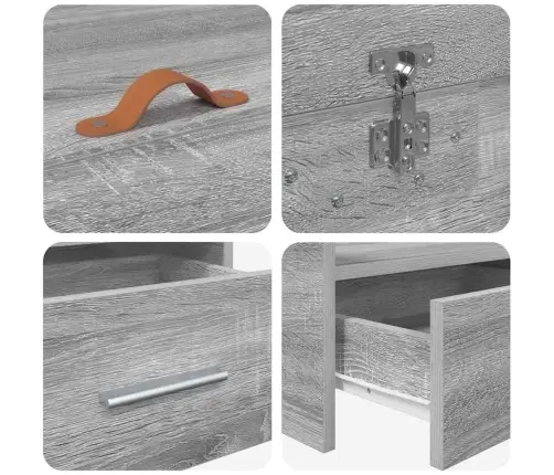 Gultas Ar Uzglabāšanas Vietu Ar Atvilktni Pelēks Sonoma 80 X 200 Cm