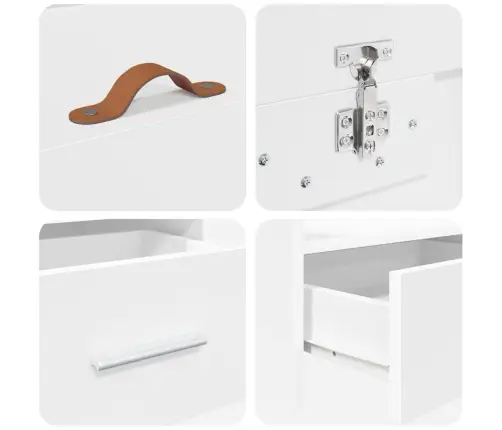 Gultas Ar Uzglabāšanas Vietu Balts 80 X 200 Cm Inženierijas Koks