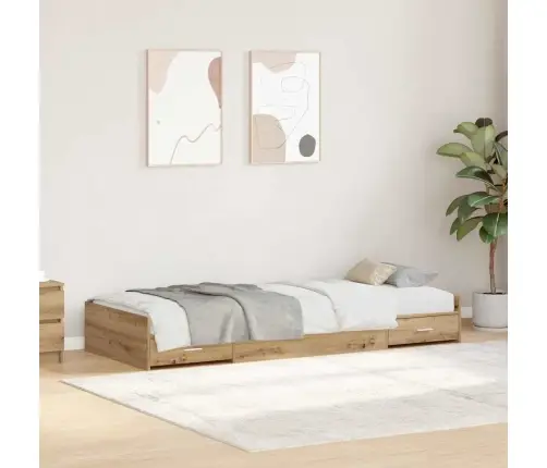 Gultas Ar Uzglabāšanas Vietu Ar Atvilktni Artisānā Ozols 80 X 200 Cm