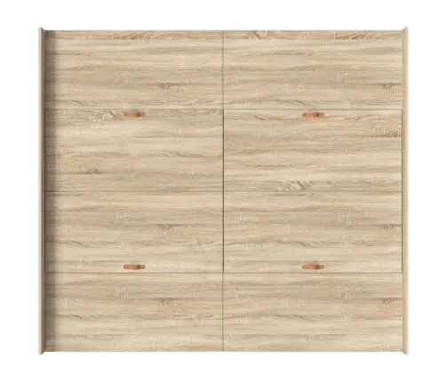 Voodi Hoiukohaga Raam Peaga Sonoma Tamm 200 X 200 Cm Tehispuit