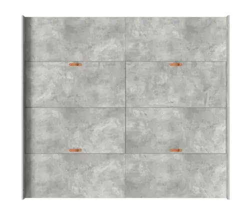 Gultas Ar Uzglabāšanas Vietu Betona Pelēka 200 X 200 Cm Vidaxl