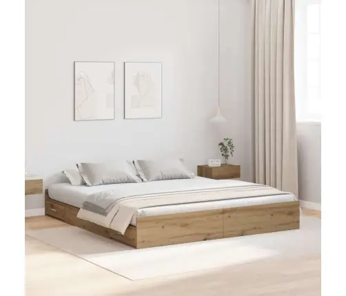 Lova Su Daiktų Laikymo Vieta Amatininkų Ąžuolas 200 X 200 Cm