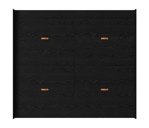 Gultas Ar Uzglabāšanas Vietu Melns Ozols 180 X 200 Cm Vidaxl